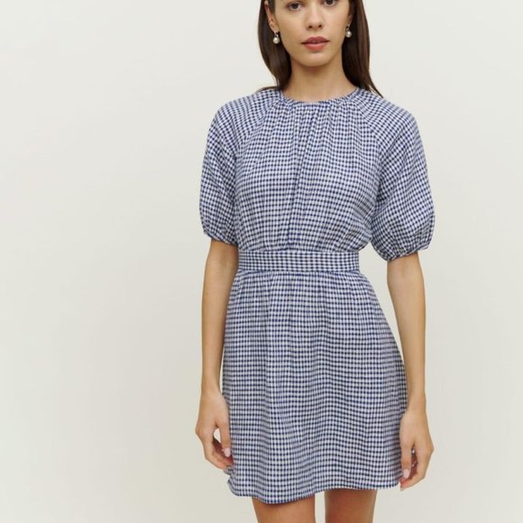 Reformation Irwin open-back linen mini dress - Picture 4 of 5